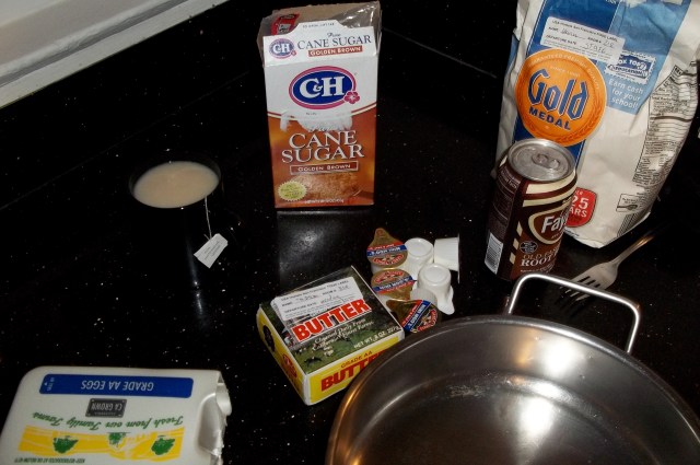 the tea isn't an ingredient, but it was delicious.